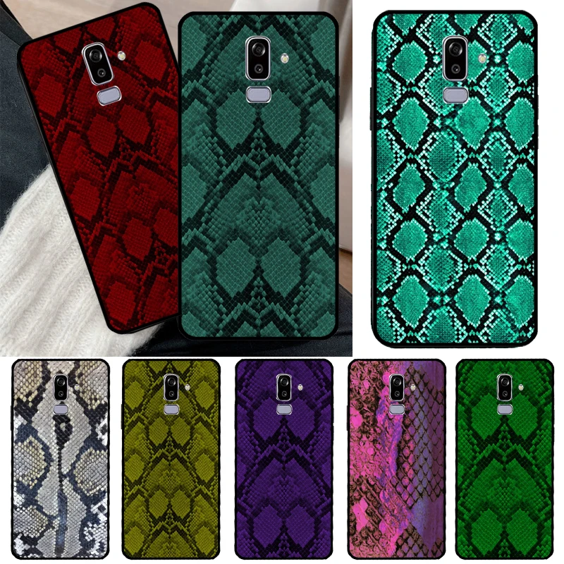 Python Snake Skin Case For Samsung Galaxy J7 J5 J3 2016 J1 A3 A5 2017 A6 A8 J4 J6 Plus A9 2018 Cover Coque