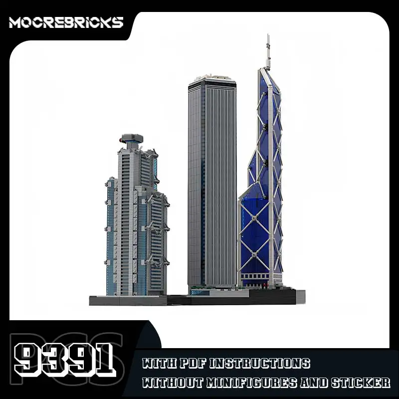 Hot Selling Central Hong Kong Model Technology Bricks City Center Scenery Building Blocks Architecture Toy Set Kids Puzzle Gift