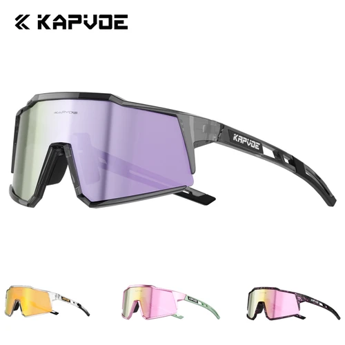 Imagen 1 del producto Kapvoe gafas de ciclismo para mujer, gafas de sol para ciclismo UV400, montura integrada para miopía para hombre, gafas para bicicleta, gafas para exteriores MTB