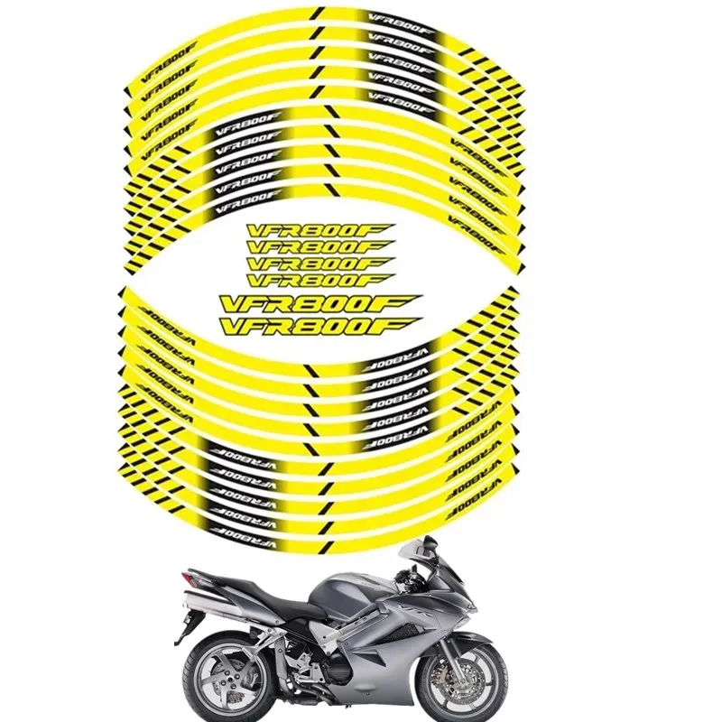 

FOR HONDA VFR800F Motorcycle Parts Contour Wheel Decoration Decal Sticker - B