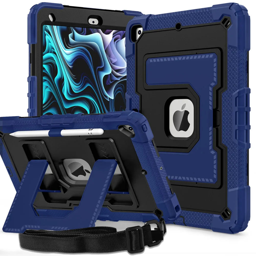 Shockproof Case for iPad 10.2 7th 8th 9th 2019/2020/2021 Multi-Viewing Stand Cover Four Corner Anti-Drop Protective Shell