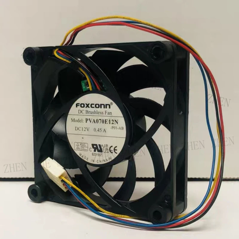 

S New for FOXCONN PVA070E12N 12V 0.45A 4pin CPU fan#QW