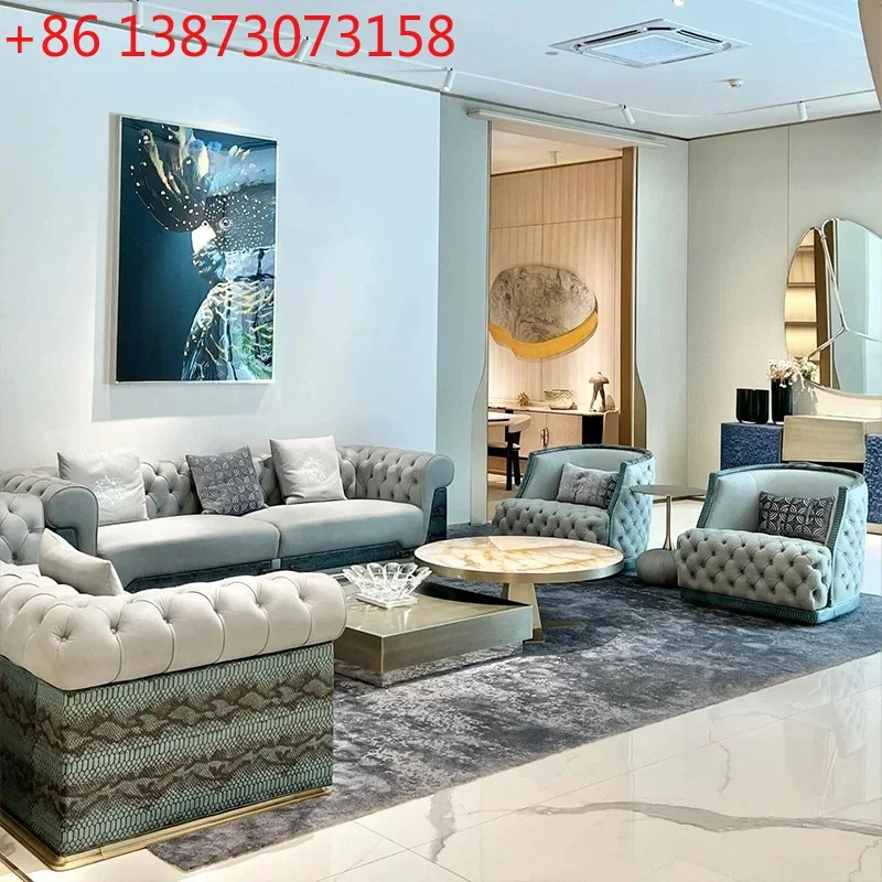 

Итальянский минималистичный кожаный диван, диван с узором под крокодила, большой матовый диван из воловьей кожи, комплект