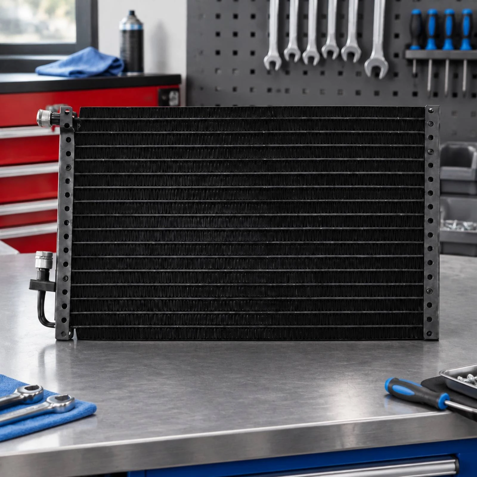 350 Mm Wide Vehicle Air Conditioning Condenser Heavy-Duty Heat Exchanger for Repair Shops