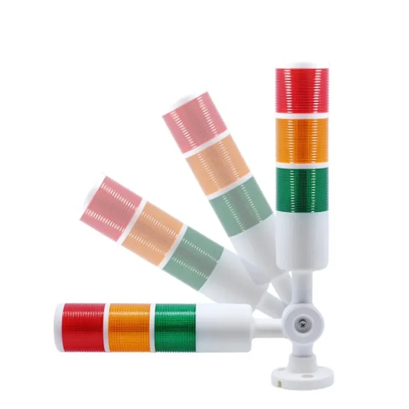 Obrotowa lampka 180 sterowa czerwona pomarańczowo-bursztynowa zielona lampka ostrzegawcza przemysłowa do maszyny CNC 24V 12V stały migające światło LED