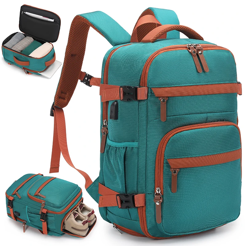 

USB Sport Gym Fitness Backpack Travel Business Lightweight Rucksack with Shoes Pack Outdoor Luggage Climbing Hiking Knapsack