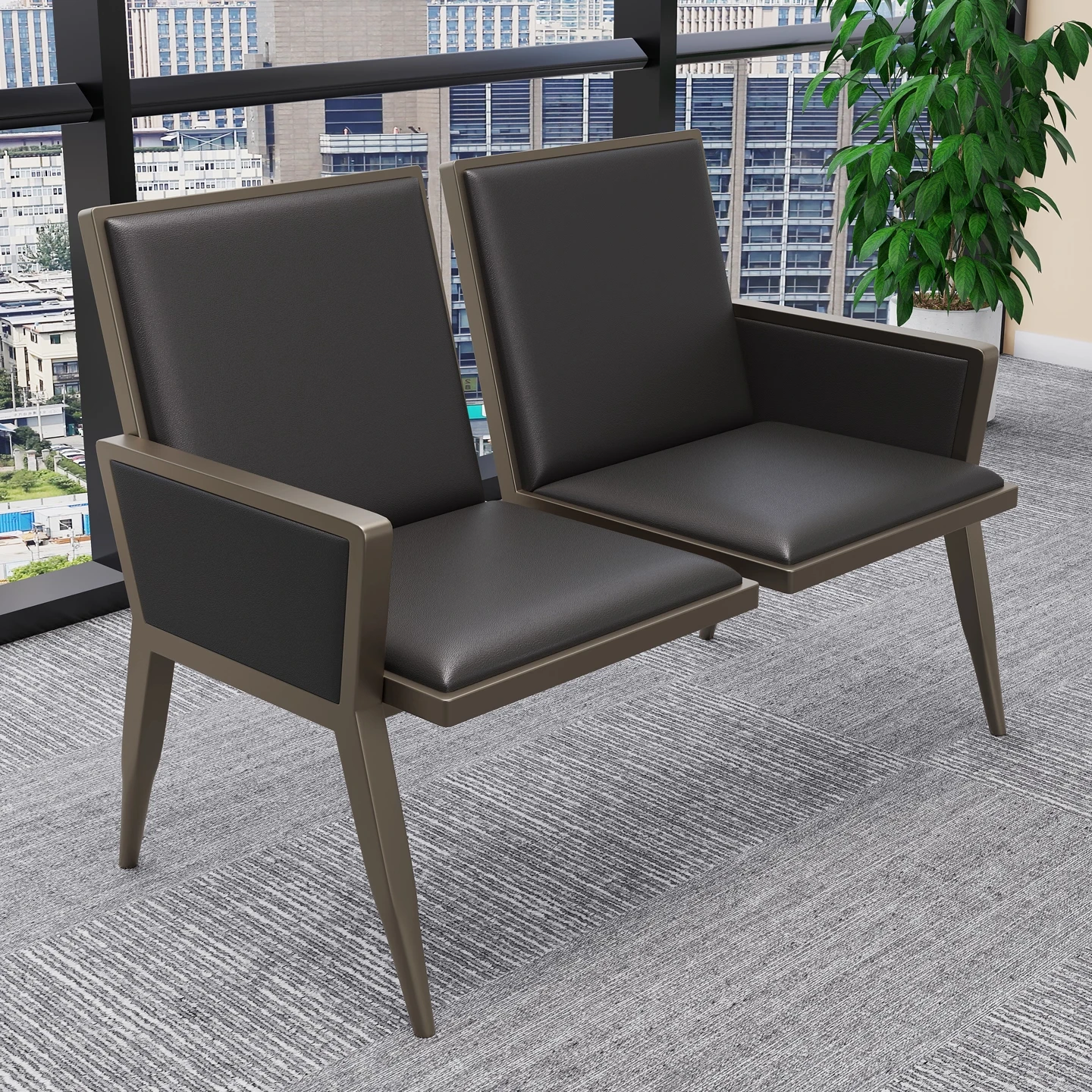 Modern Design Durable Comfortable Hospital Airport Waiting Chairs Long Public Seating Sofas Metal for Hotels Office Bank