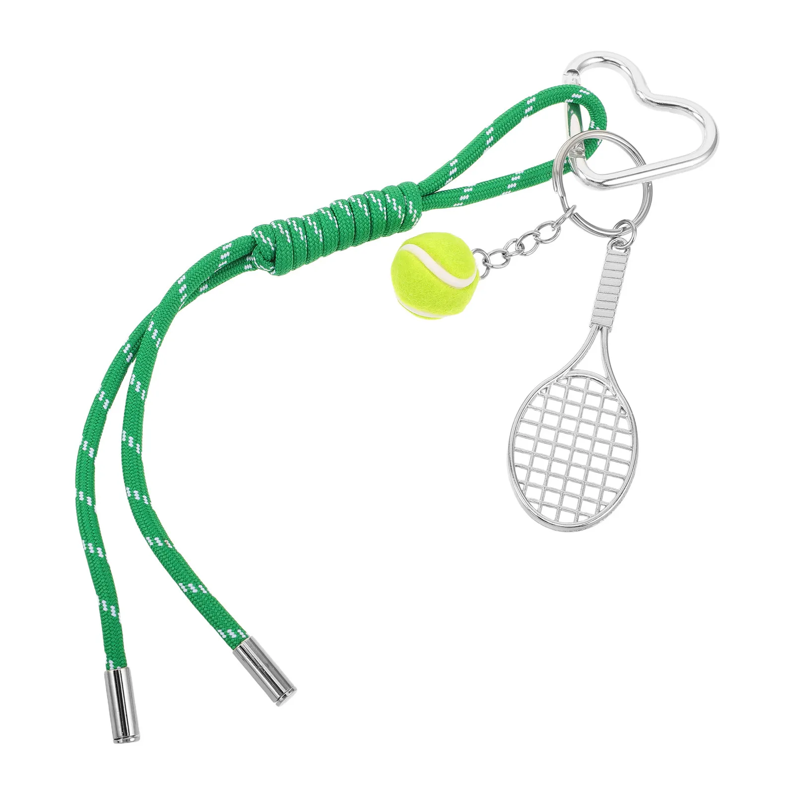 Tennis Keychain Mini Tennis Racket Ball Braided Paracord Sports Backpack Decoration Key Holder Party Favor Balls Keychain