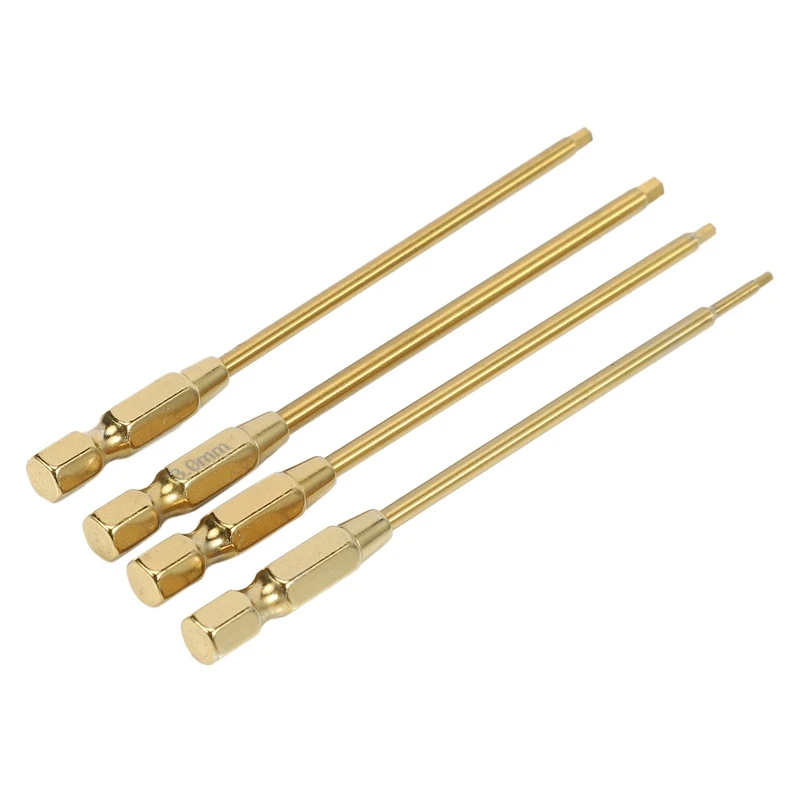 ABMO 8X Titan Schnellwechsel-Innensechskantschlüssel Sechskantschlüssel Schraubendreher Werkzeugsatz 1,5, 2, 2,5 und 3 mm RC-Modell Mini-Handwerkzeug