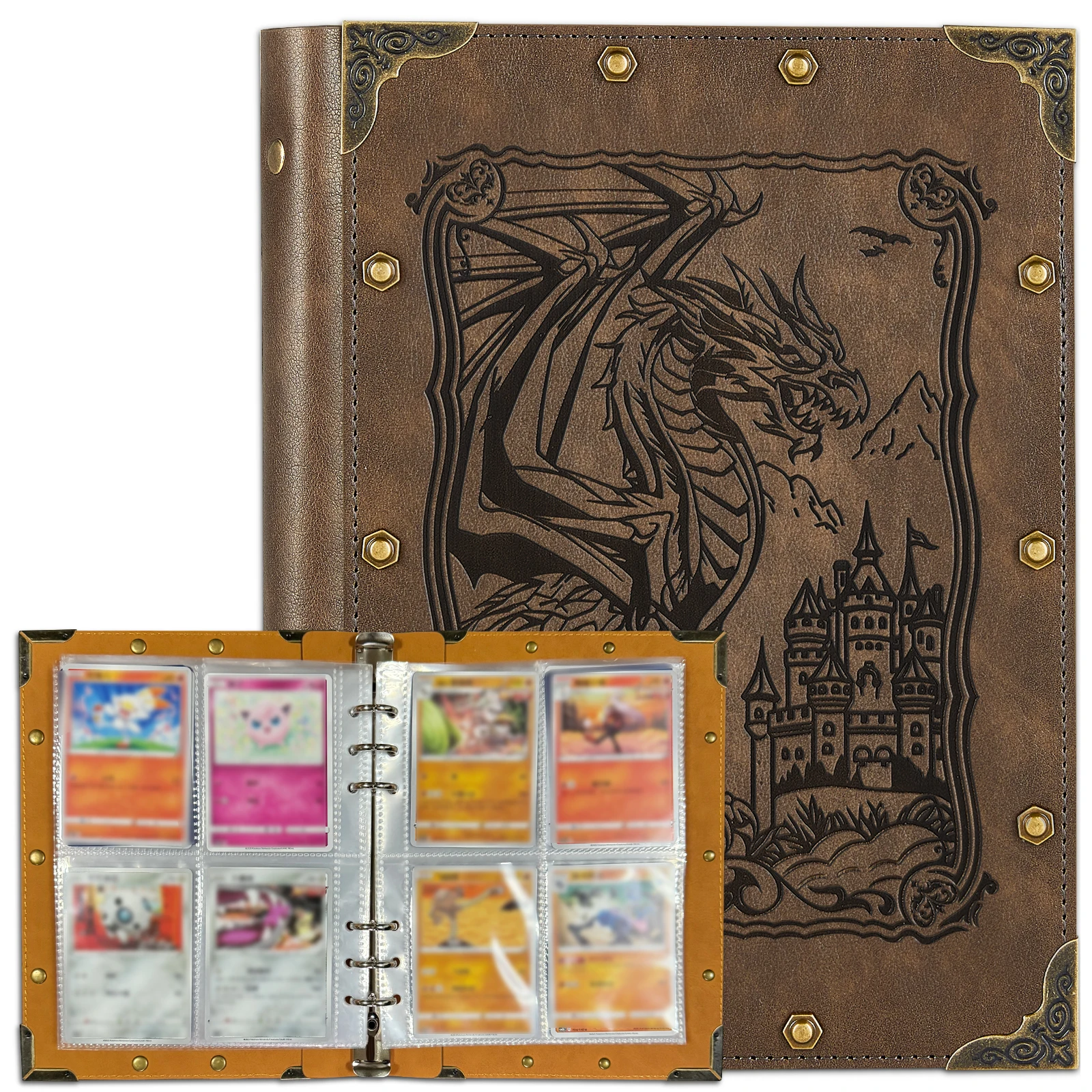 Raccoglitore di carte a 4 tasche, raccoglitore di raccolta a 240 tasche, Album di carte da collezione, cartella di carte per MTG,TCG, carte sportive, carte da gioco