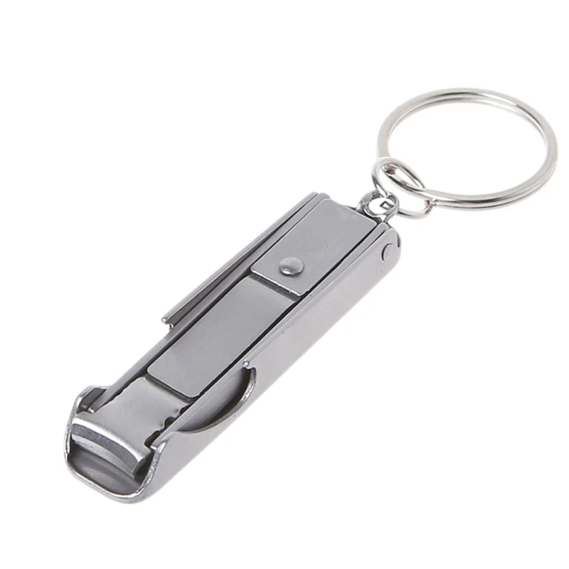 for KEY Ring Nail Clipper  Pocket Bottle Opener Nail File, 2 in 1 Nail Cutter Keychain Manicure Trimmer & Bottle Open