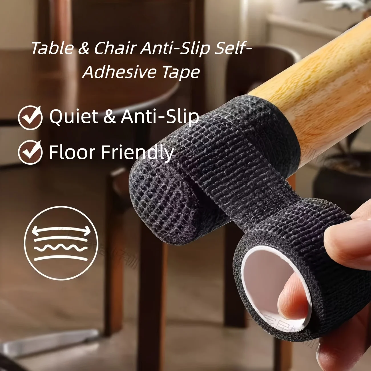 Chair Foot Pad, Stool Leg Protector, Finger Protector, Anti-Slip Tape, Silent and Wear-Resistant Chair Universal Protective Tap