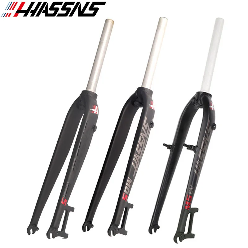 HASSNS MTB Fork Rigid Bicycle Fork 26/27.5/29inch Aluminum Alloy Mountain Bike Fork Straight Tube V-brake MTB Hard Fork