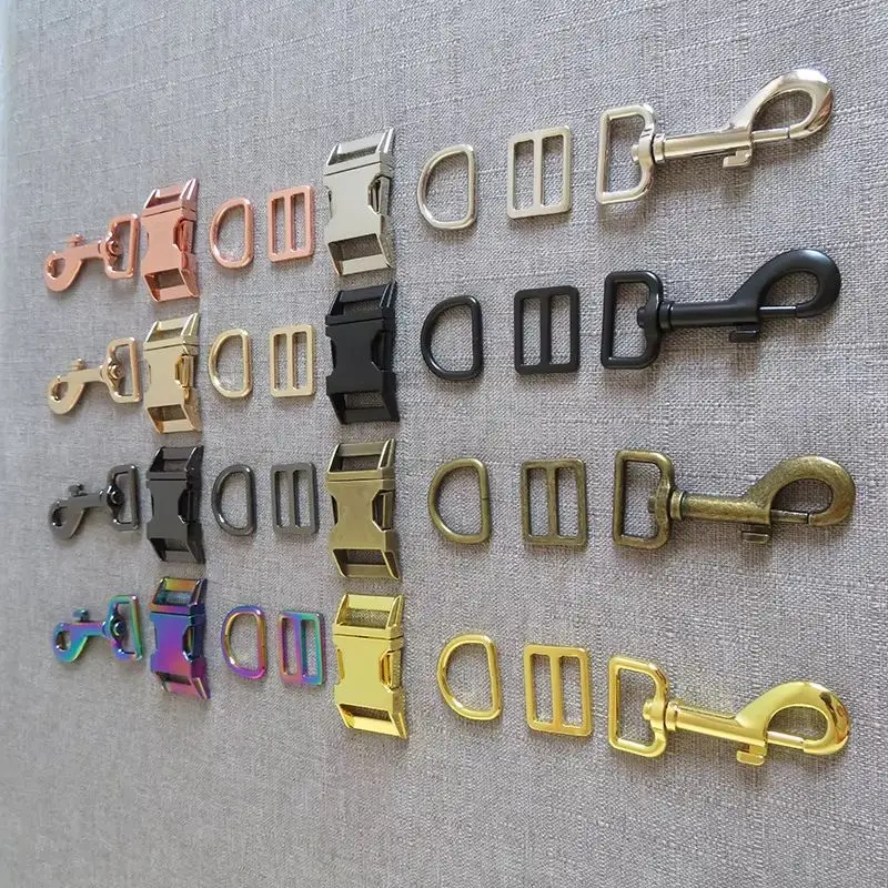 

50 компл./лот, оптовая продажа, 25 мм, прочная металлическая пряжка, D-образное кольцо, ремешок, регулятор, крючок, карабин для ошейника для собак, поводок, аксессуар, фурнитура