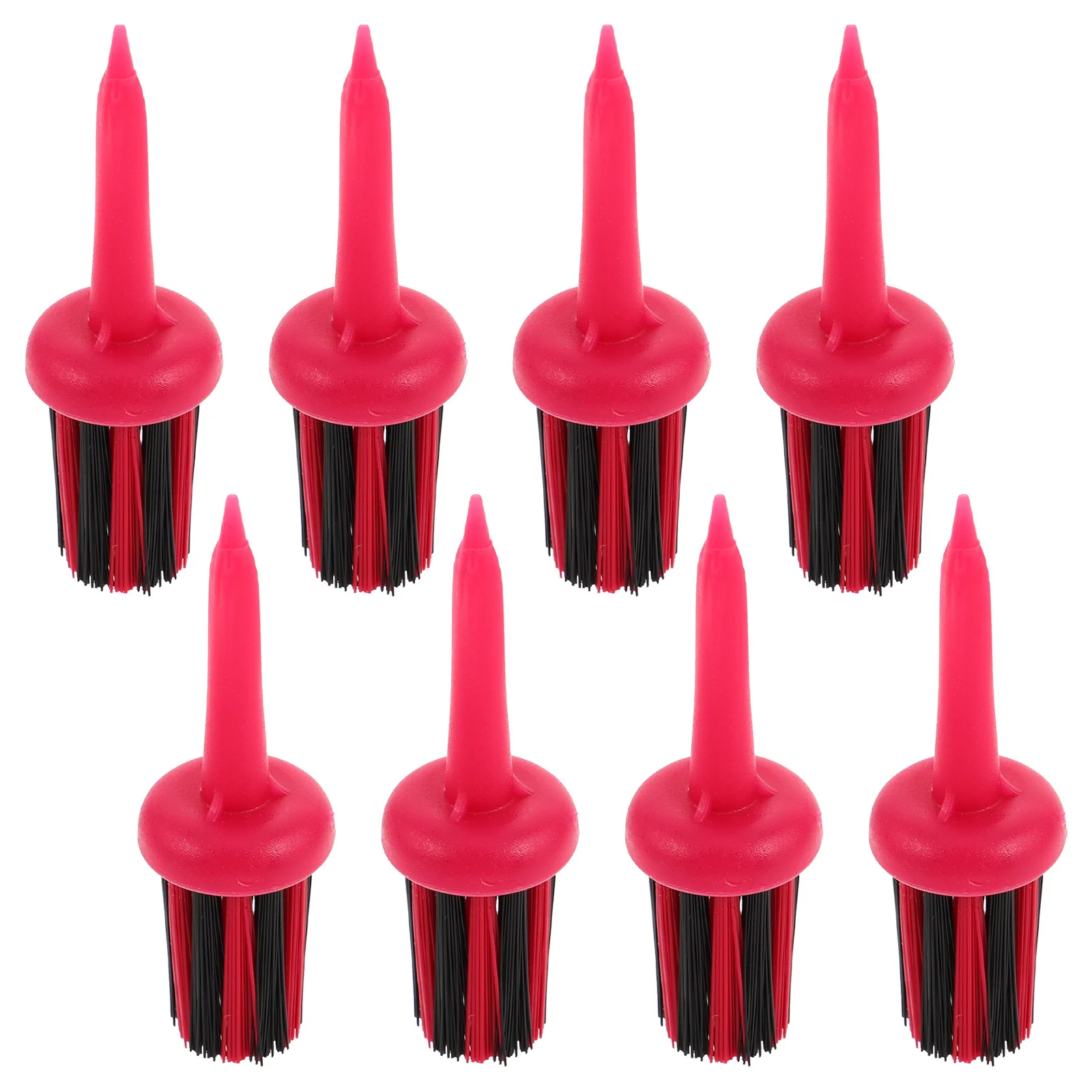 8pcs Golf Brush Tees Unbreakable Plastic Small Golf Tee Multifunctional Fairway Protection Ball Stands Replacement Spike Holders