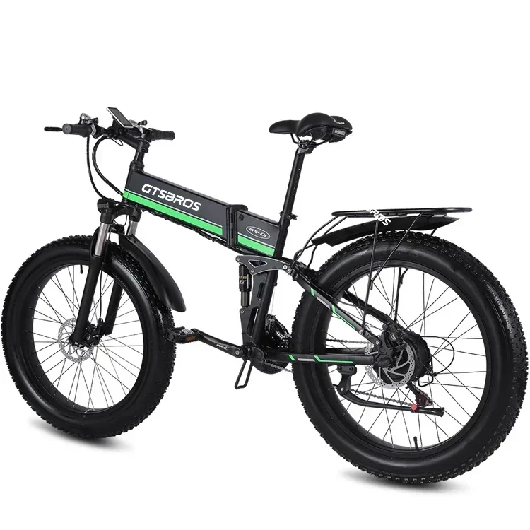 Yunyi-bicicleta eléctrica plegable, bici de montaña con batería de litio, 2021 W, 48V, china, 500