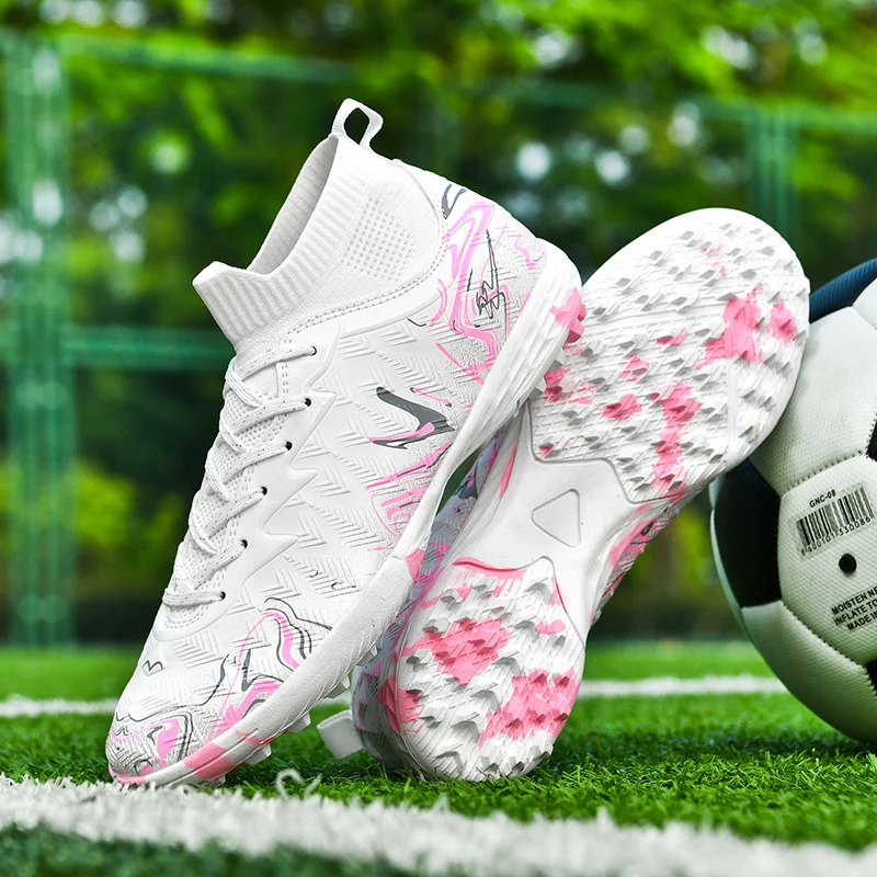 Neue Herren-Fußballschuhe für Rasen, Ultraleichte Sport-Indoor-FG-Turf-Futsal-Erwachsenen-Fußballstiefel, Rutschfeste Komfortable Stollenschuhe – Detail 13