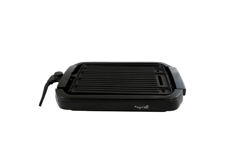 

Dual Surface Reversible Indoor Grill and Griddle, Black, With nonstick coating