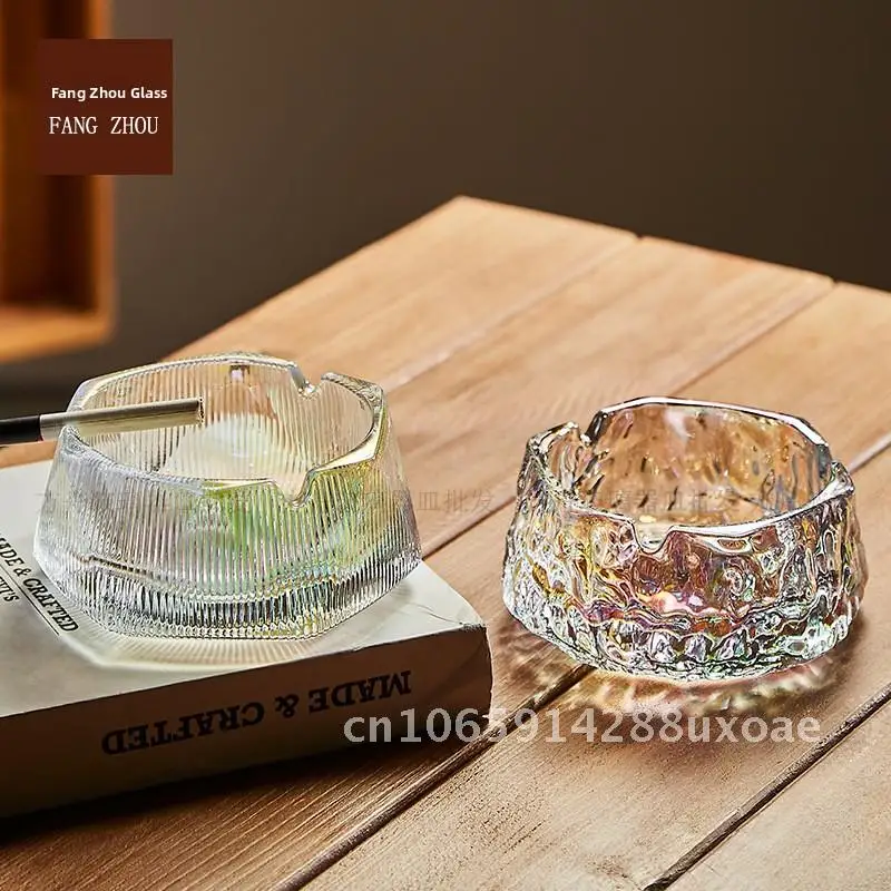 

Стеклянная пепельница в вертикальную полоску, минималистичный стиль INS, высокое цветовое значение, декор для гостиной, специальная пепельница для одного человека