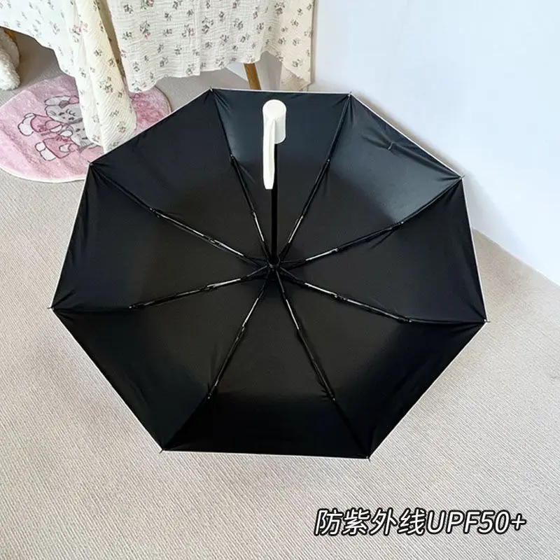 Disney Lotus-Guarda-chuva de vinil bonito para estudante, guarda-chuva para chuva e brilho, animação, periférico, impressão, periférico, bonito