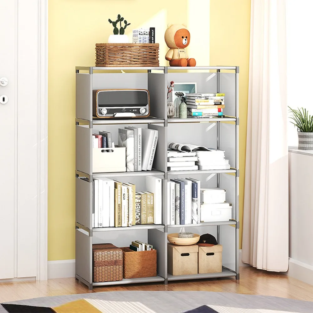 Home Bookshelf Strong Load-bearing Capacity Multi-layer Decor Storage Locker Portable Easy Assembly Shelf Bookcase DIY Book Rack