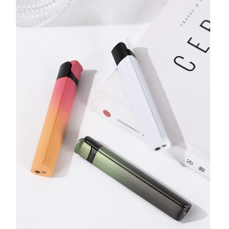 2026 Gradient Trend Personalized Butane Gas Lighter Open flame Compact Gas Lighter Can be Put into Cigarette Box