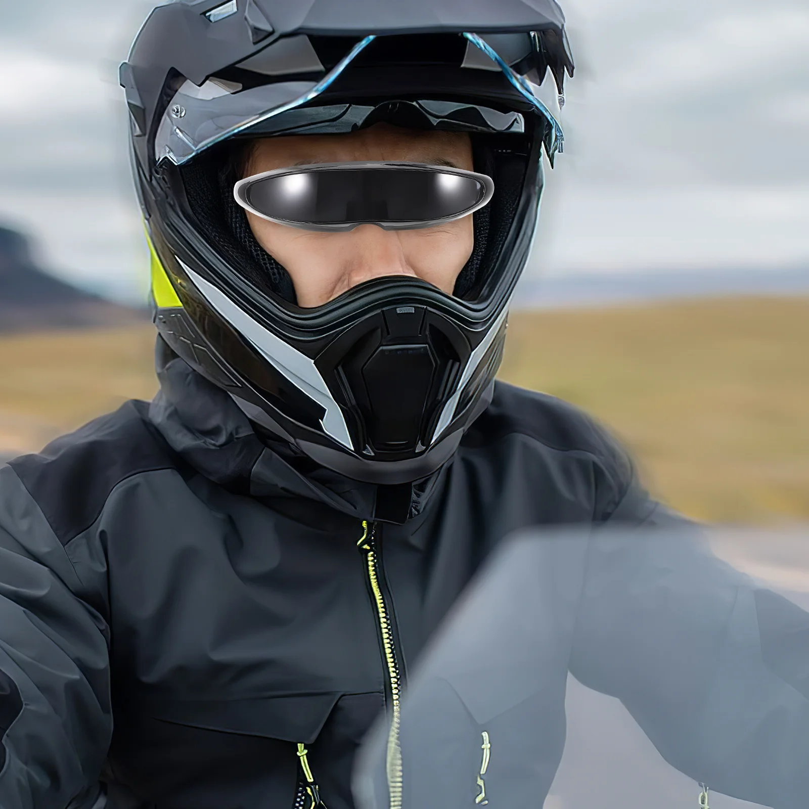 Trendy Futuristic Wrap Around Sunglasses Uv Protection Sports Cycling Outdoor Activity Eyewear Bike Gear Glasses