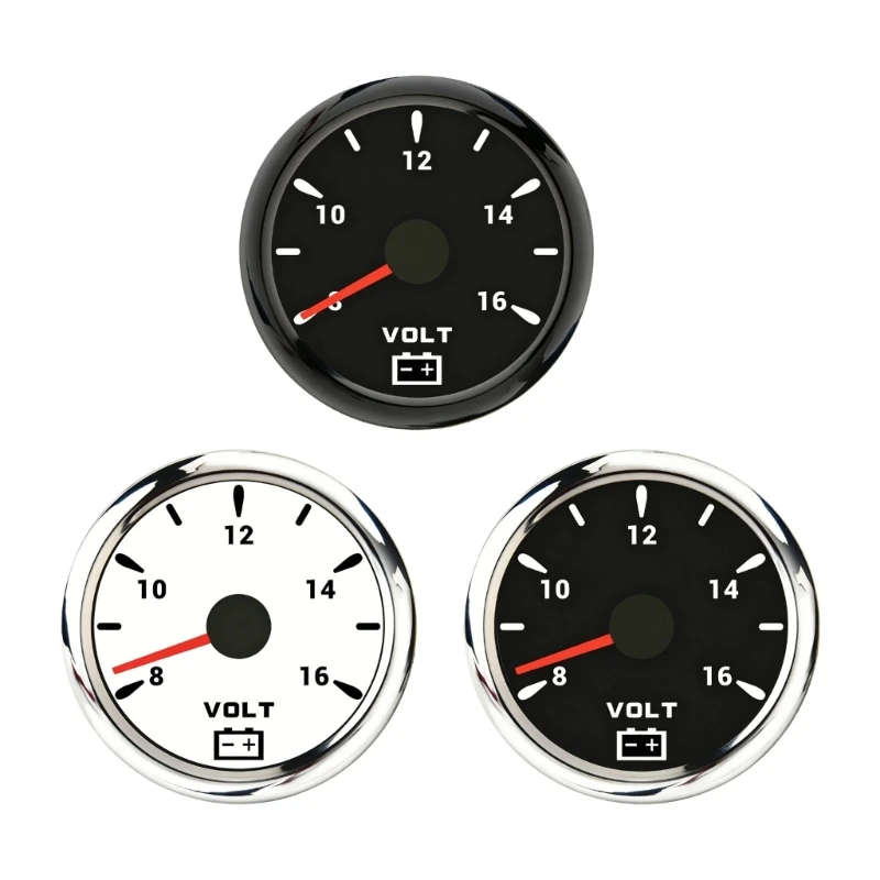 85mm Panel Mount Voltmeter Batteriespannungsanzeige für Boot Anhänger H8WE – Detail 1