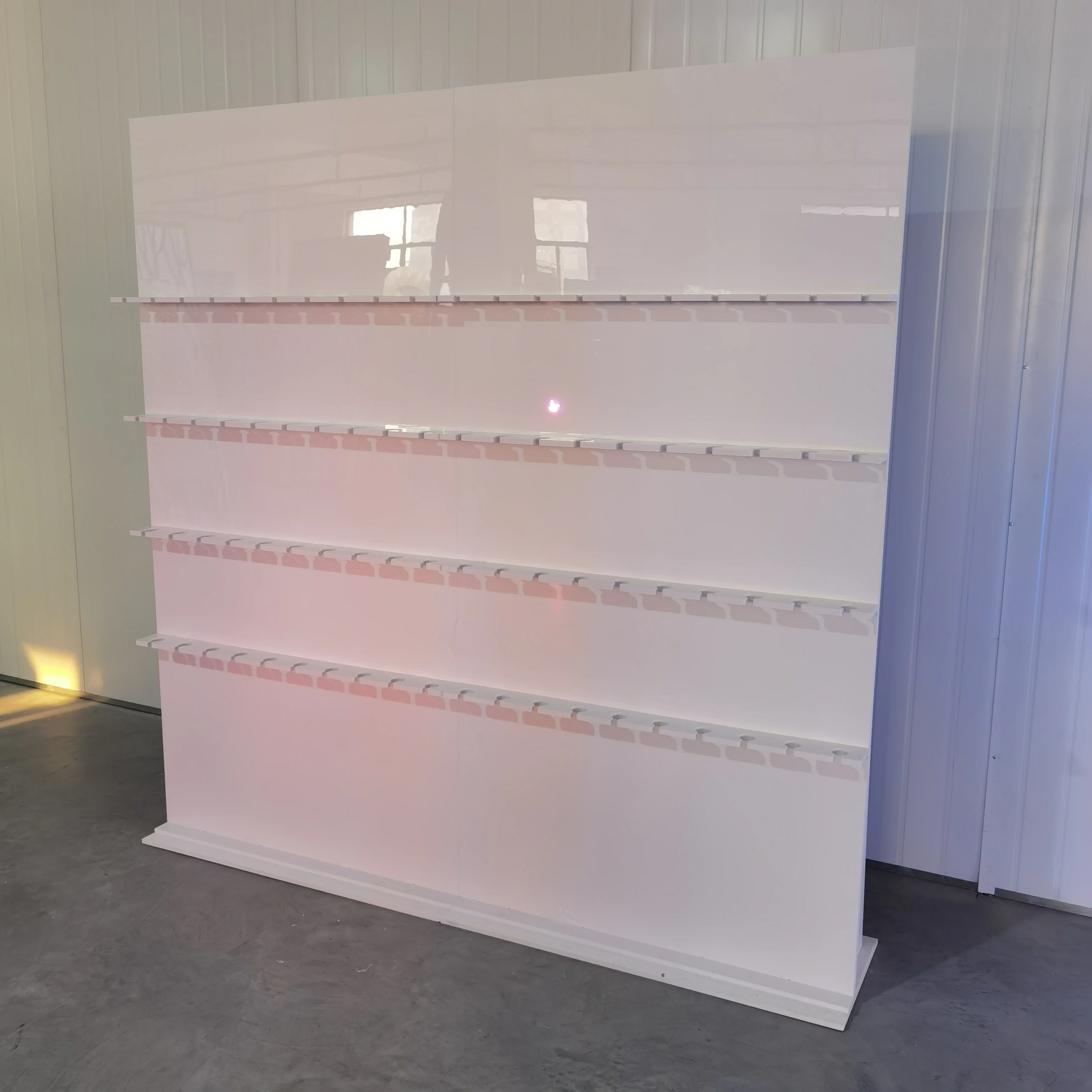 Wholesale High Quality pvc Storage Rack Rectangle Wine Shelf Acrylic Wedding Champagne Wall For Party Event Used