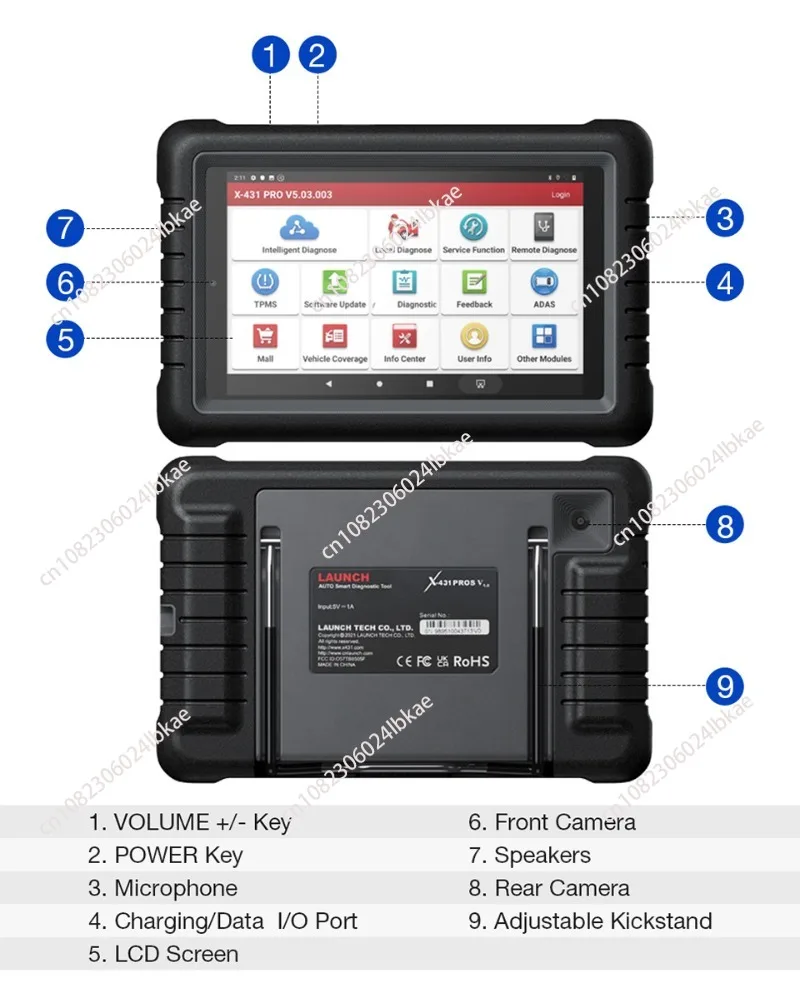 X431 Pros V5.0 Car Inspection Diagnosis Equipment