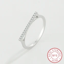 2022 Nieuwe Creatieve Geometrische Diamanten Paar Ring Voor Vrouwen Echt S925 Sterling Zilveren Driehoek Valentijnsdag Gift Sieraden