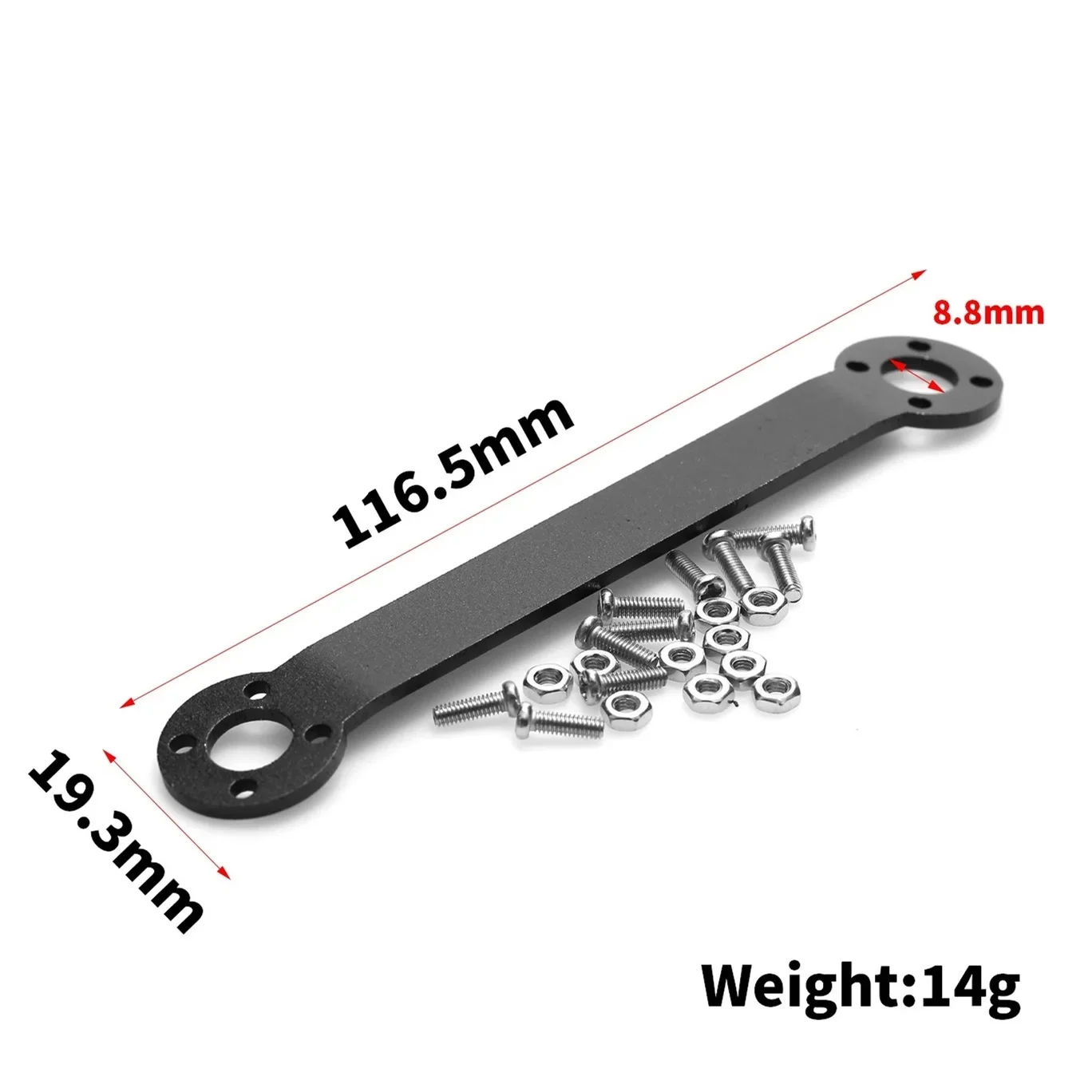 Metal Front Brace Stabilizer Bar for Tamiya CW01 Lunch Box Midnight Pumpkin RC Car Upgrade Parts