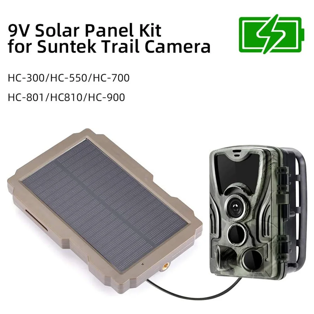 Trail Game Camera Solar Panel Kit 3000mAh 6V-12V Rechargeable Solar Panel Trail Camera Solar Charger for Hunting Camera HC900