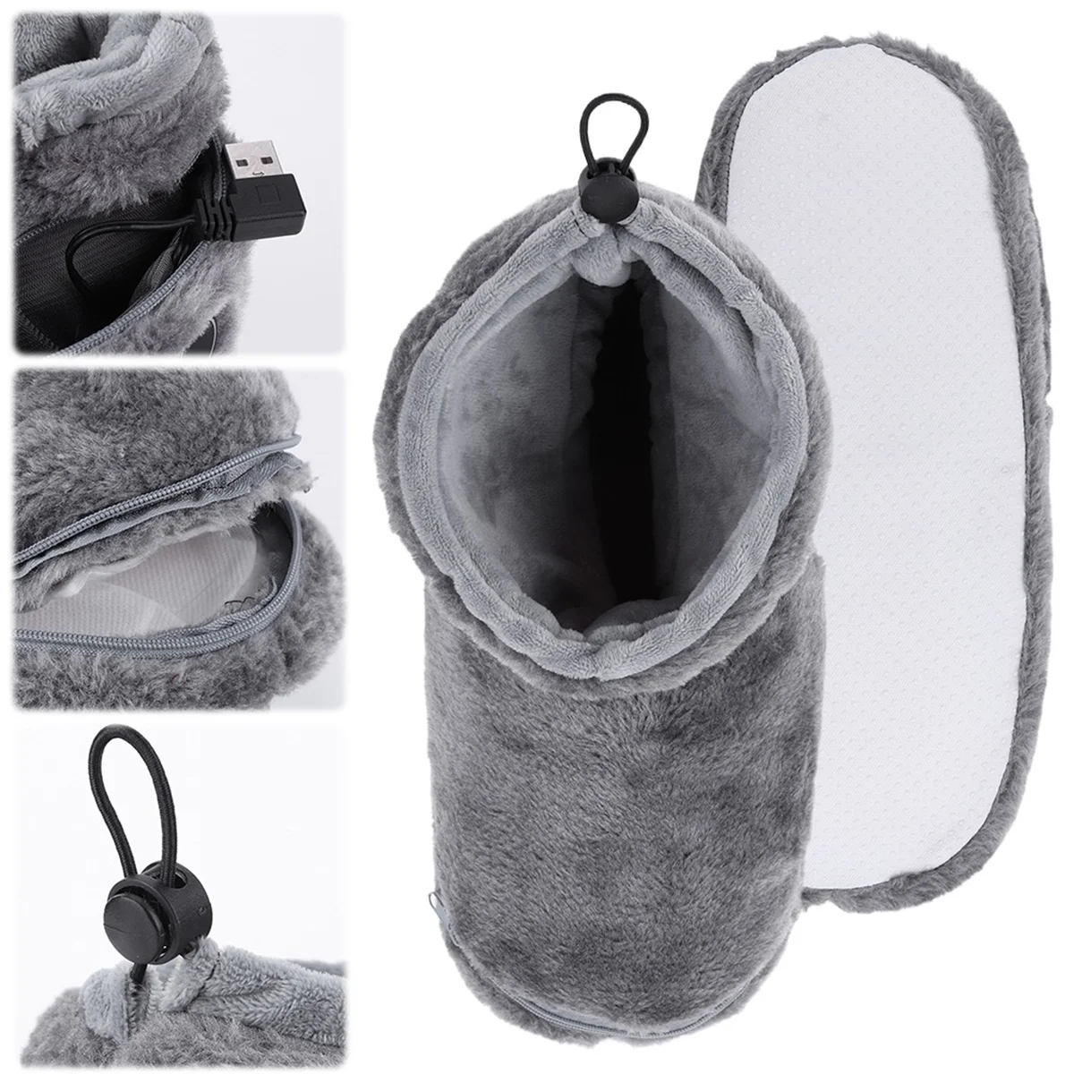 AS62 USB-обогреватель для ног, зимние теплые зимние ботинки, удобные плюшевые теплые электрические тапочки, обувь с подогревом для женщин и мужчин