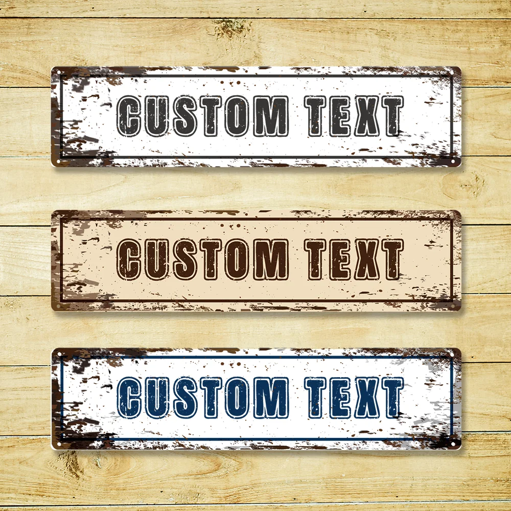 Customized 4x16 inch metal road signs for indoor and outdoor wall decoration, perfect for doorways/garages/cafes/restaurants/bar