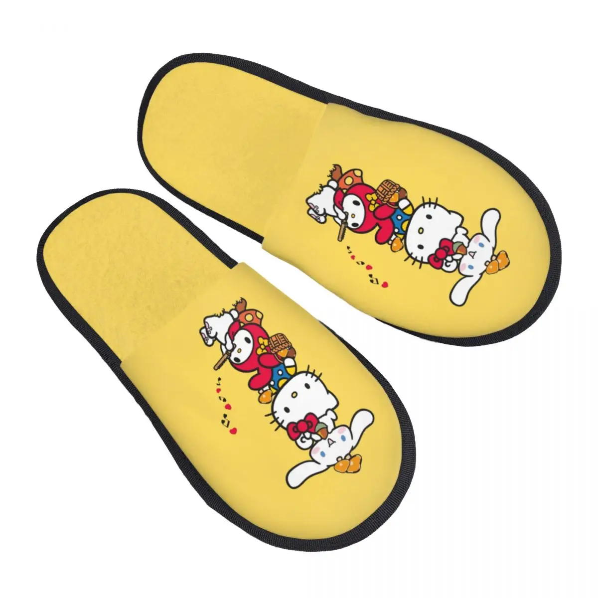 

Пользовательские гостевые тапочки Hello Kitty для спа-женщин, домашние тапочки с персонажами мультфильмов