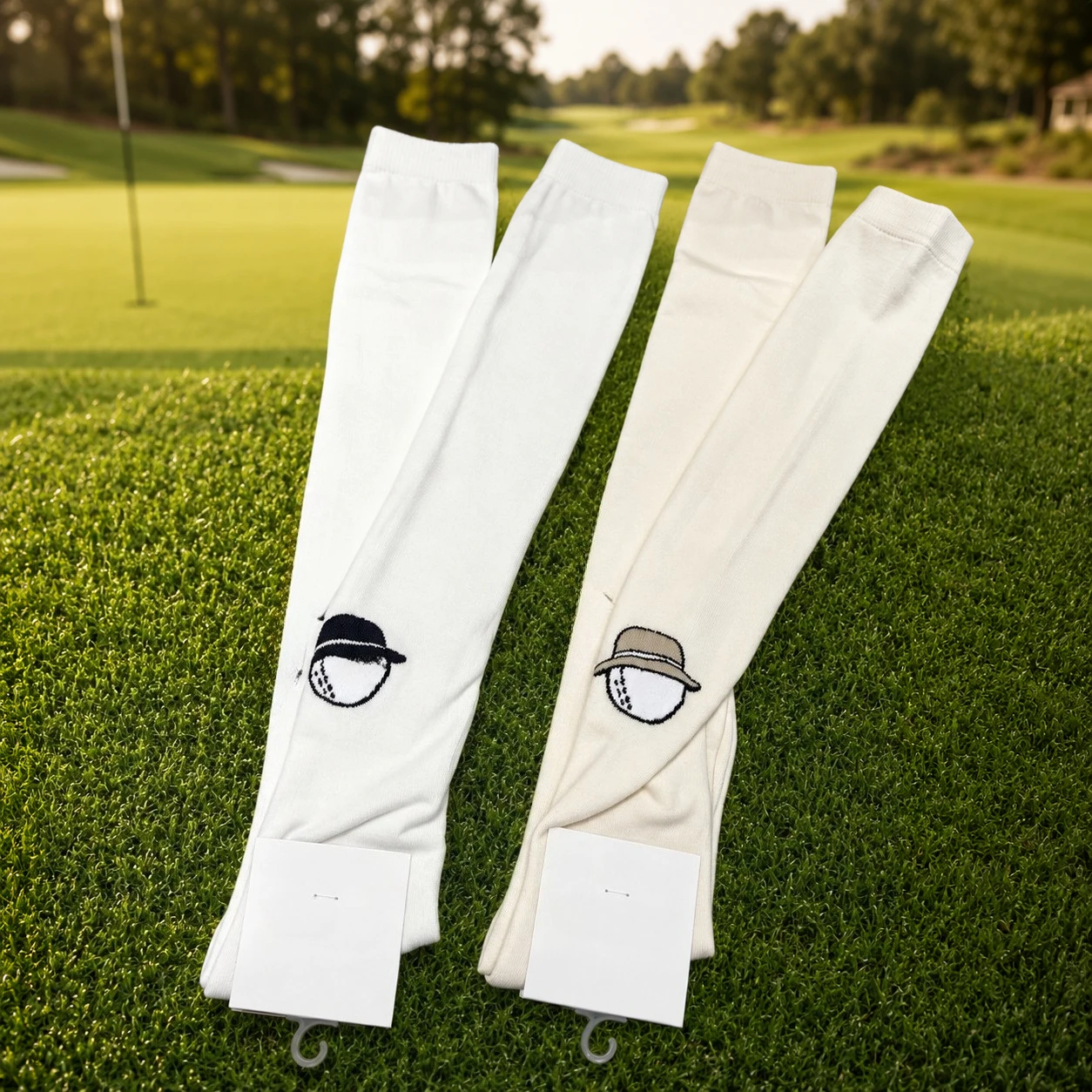 Golf Equipment Korea - 2026 韓国スタイルの女性用膝上ゴルフソックス テリークッション 滑り止め耐摩耗性アウトドアスポーツロングソックス