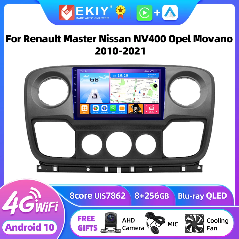

EKIY T7 Android 10.0 For Renault Master Nissan NV400 Opel Movano 2010 - 2021 Car Radio Navigation stereo GPS No 2din Carplay DVD
