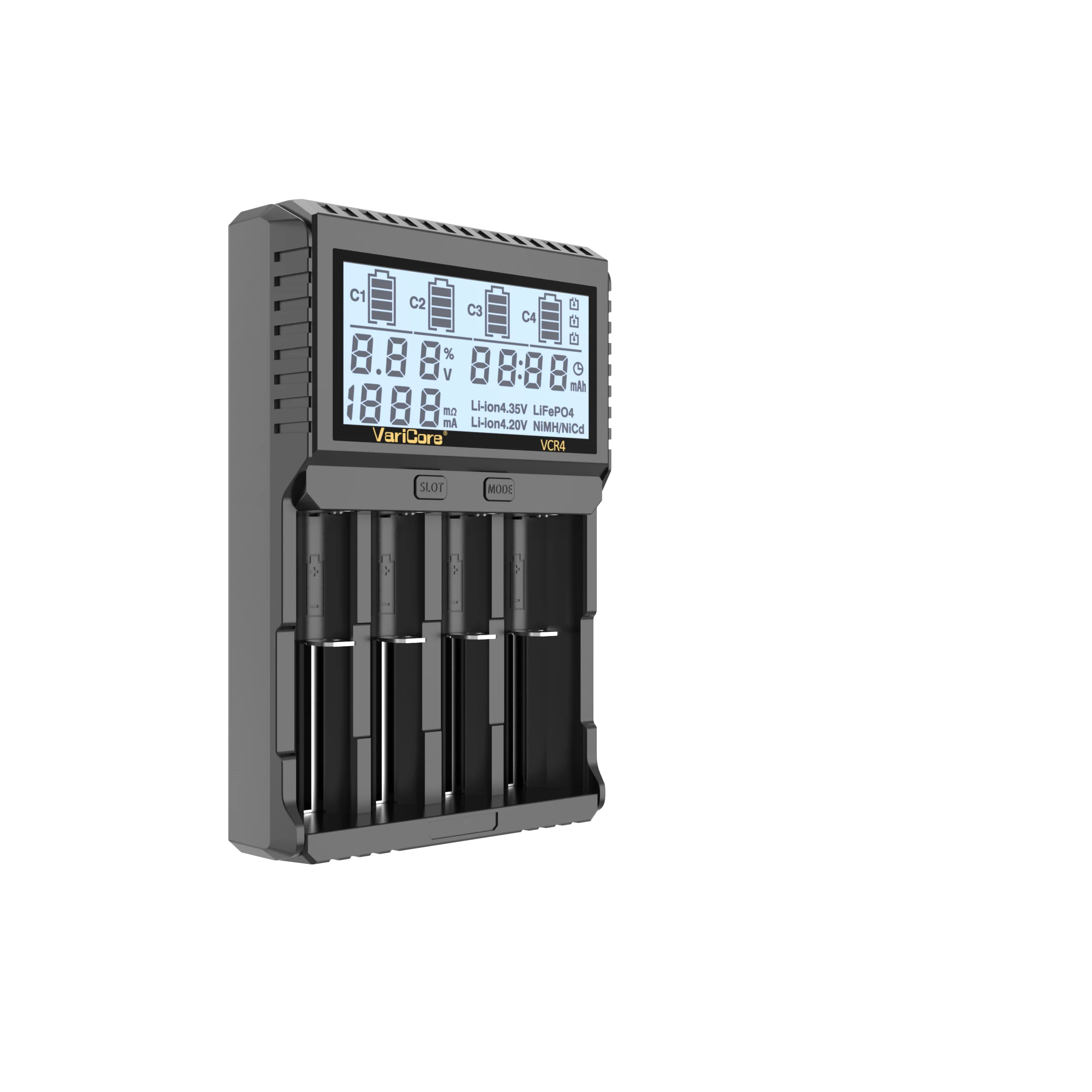 شاحن بطارية 4 فتحات، يمكن شحنها في السيارة، مناسب لبطاريات 1.2 فولت/3.7 فولت/NiMH/Li-ion/LiFe PO4، 18650/21700/26650/AAA #5