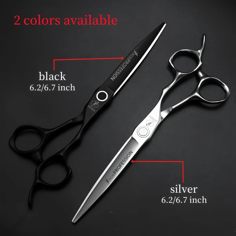 HISADA Barber Scissors 6.2 inch VG10 Material Professional Barber Scissors CNC Technology Clam Blade Hairdressing Scissors
