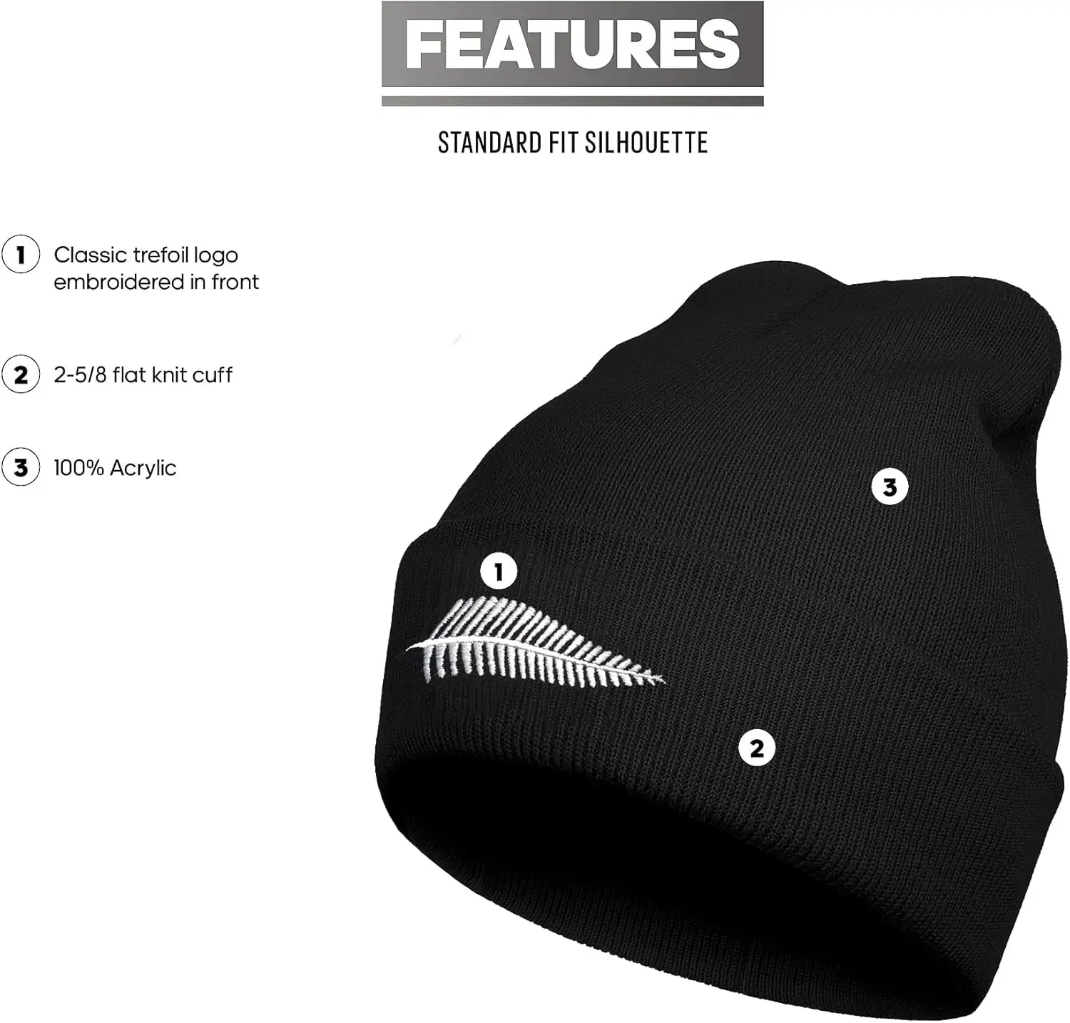 Embroidery Beanie for Men & Women, Multi-Season Stretch Skull Knit Hats, Winter Warm Beanie