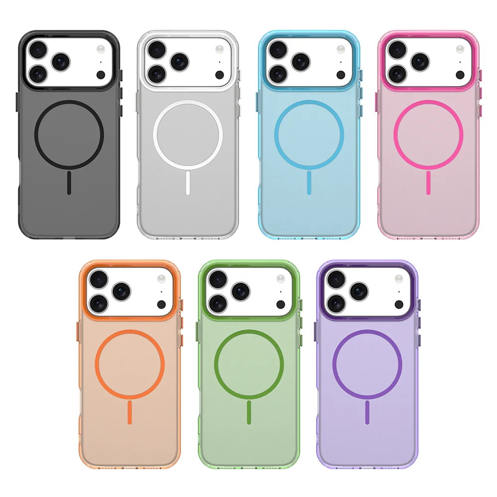 เคสโทรศัพท์แม่เหล็กโปร่งแสงสุดหรูสำหรับ iPhone 17 Pro Max 16 15 14 13 12 11 Pro Max 16 Plus ป้องกันการกระแทก
