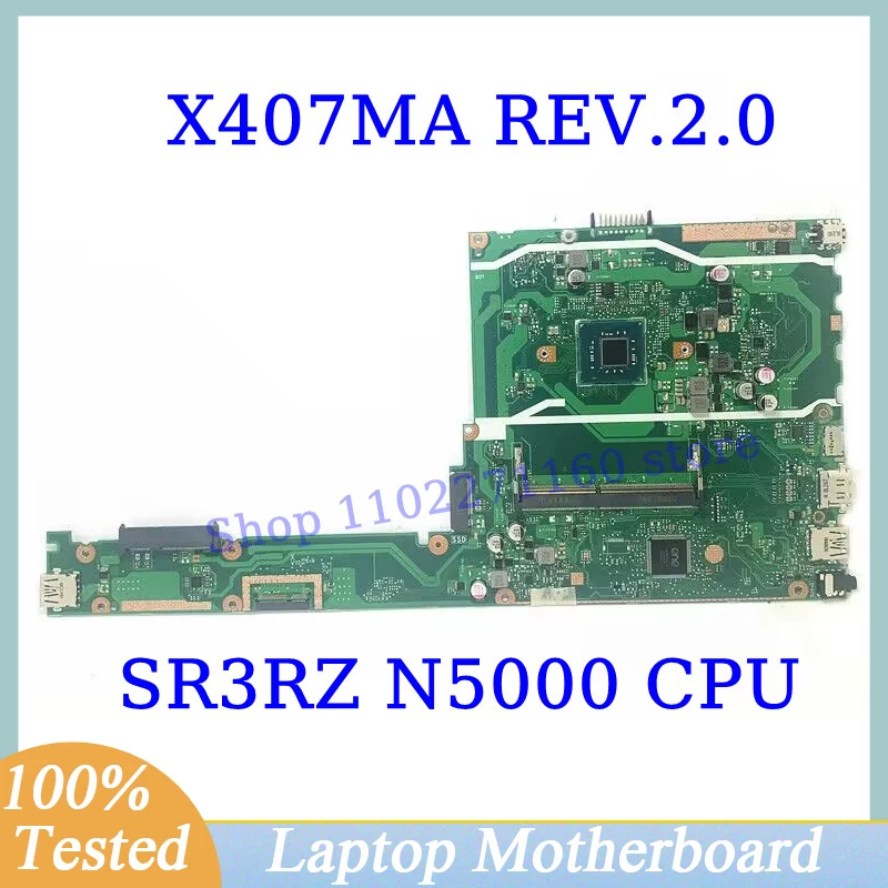 X407MA REV.2.0 For Asus High Quality Mainboard With SR3RZ N5000 CPU Laptop Motherboard 100% Fully Tested Working Well