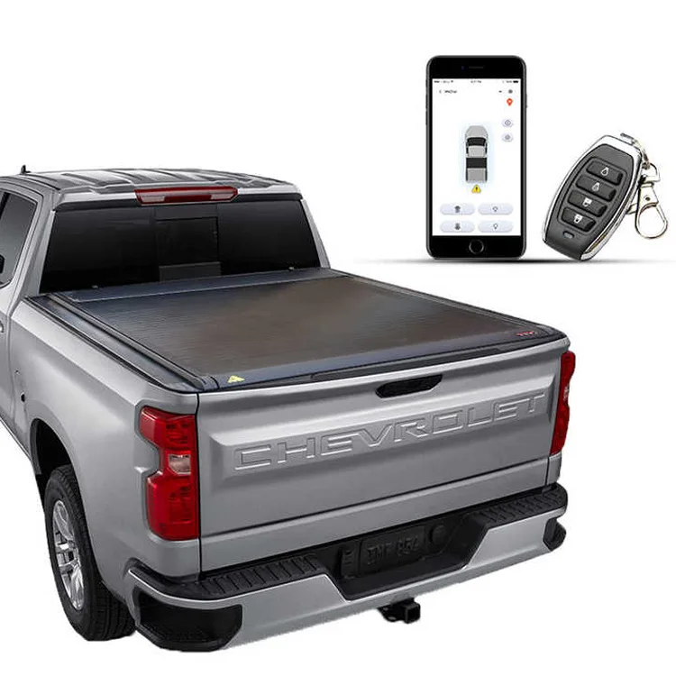 

Электрическая жесткая выдвижная крышка кузова пикапа 4x4 из алюминия для Silverado, водонепроницаемая, с функцией рулонного складывания