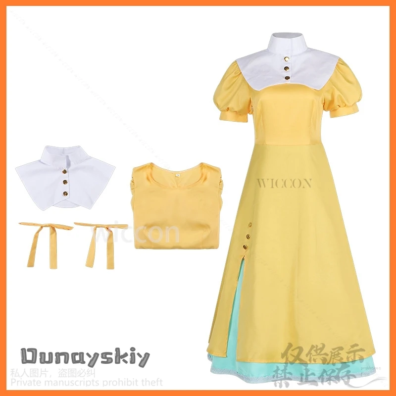 تومويو Daidouji أنيمي كاردكابتور ساكورا تأثيري حلي فستان أصفر جميل Kawaii لطيف لطيف لوليتا الباروكات حفلة كوس مخصصة