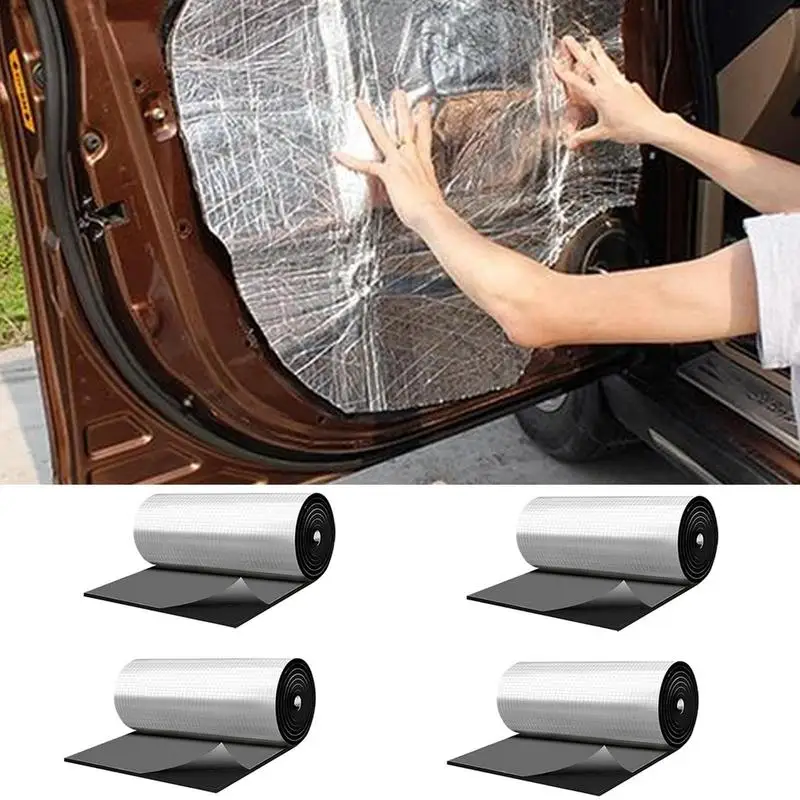 Car Sound Insulation Mat Adhesive Design Car Sound Noise Hot Deadener Mat Vehicle Dampening Tool Aluminum Foil Sticker For Cars