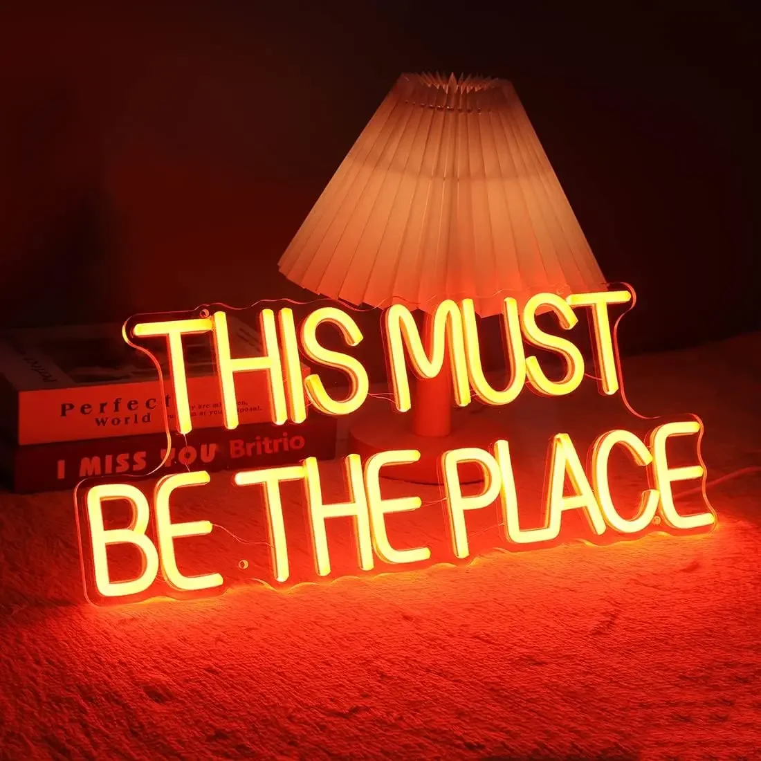 

This Must Be The Place Neon Sign LED Neon Light Sign USB Night Light Wedding Decor Girl Bedroom Decor Home Birthday Christmas