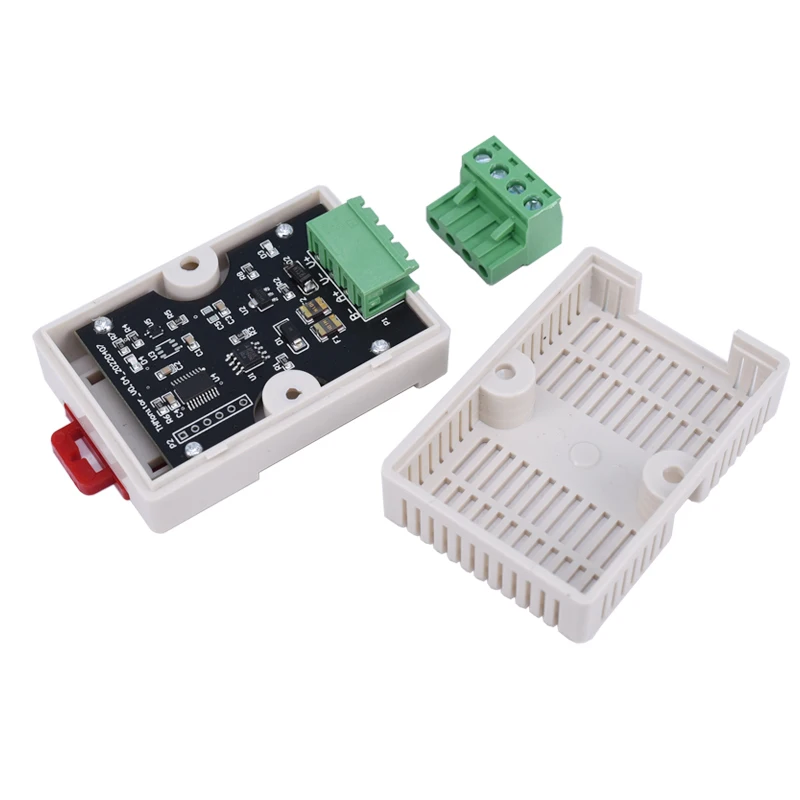 The temperature and humidity sensor collects the industrial RS-485 communication signal of the transmitter Clamp rail