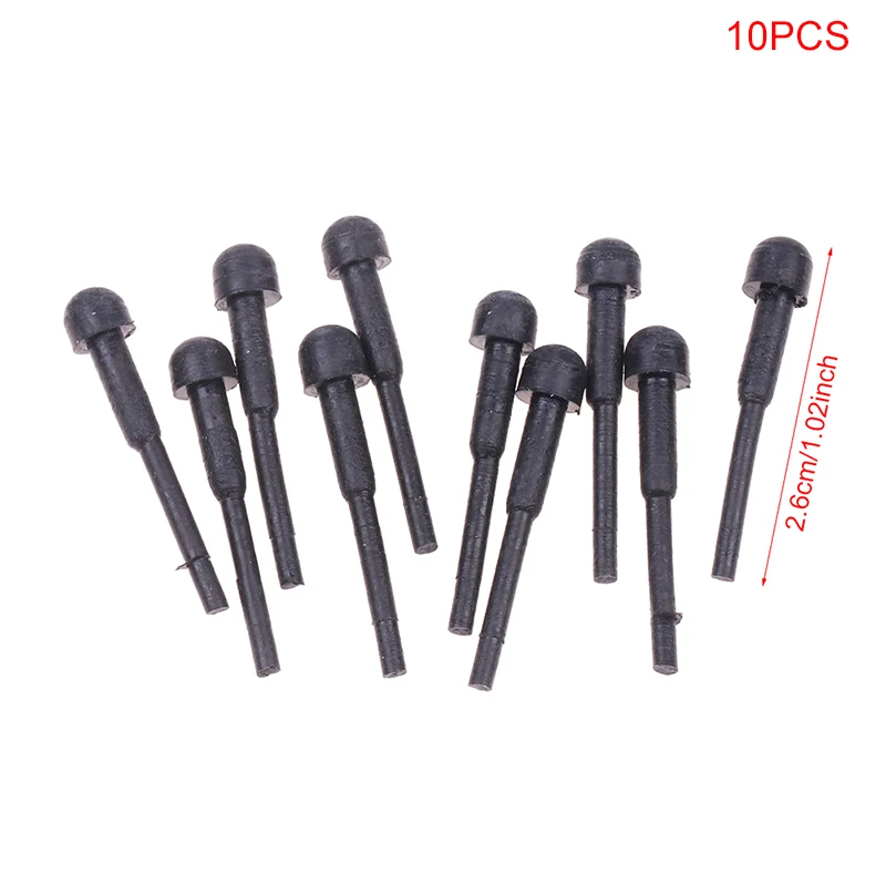 10pcs Replacement Rubber Bumper Silencer Hair Scissors Barber Shears Stopper Black