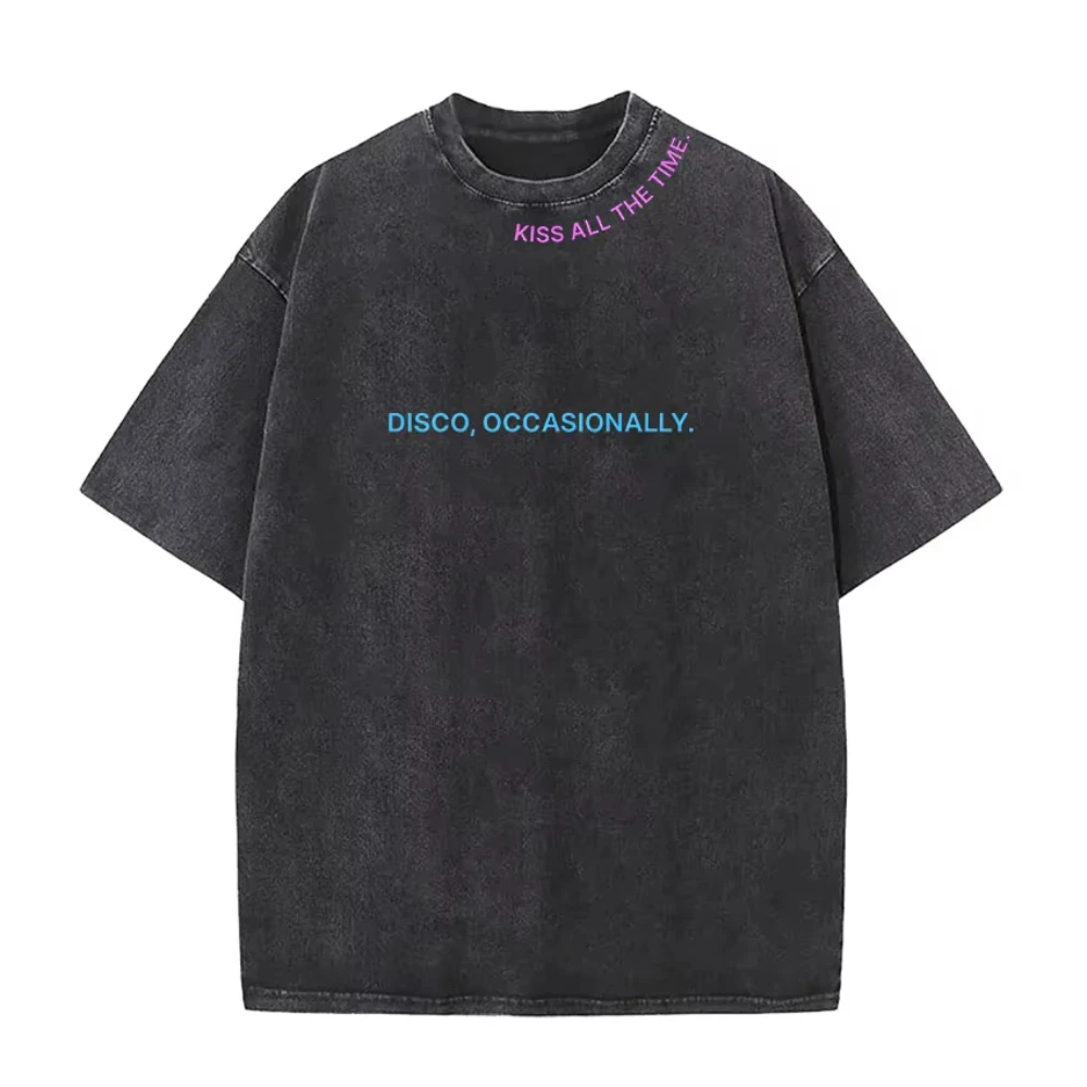 Harry Styles "Together" Tour 2026 Vintage Gewassen T-shirt Mannen Vrouwen Popmuziek Mode Oversized Katoenen Grafische T-shirts Streetwear